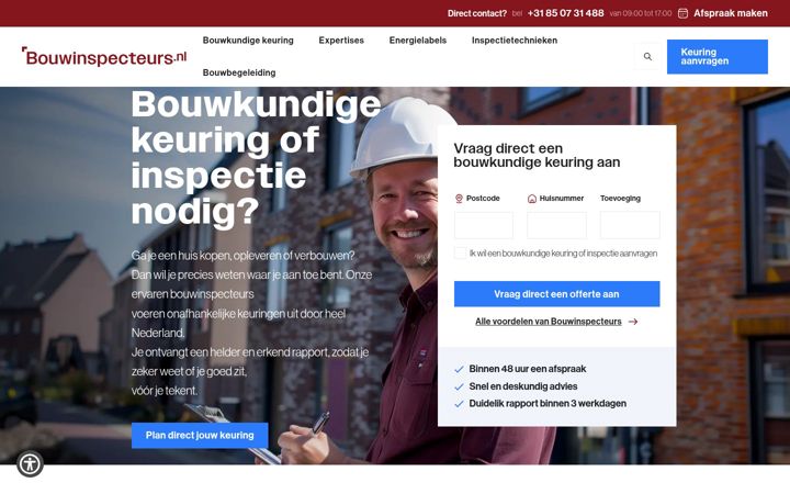 Skjermbilde av bouwinspecteurs.nl
