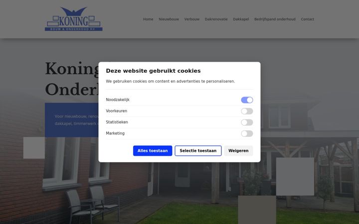 Screenshot of bouwkoning.nl