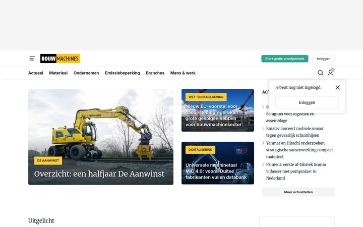 Ekrānuzņēmums no bouwmachines.nl