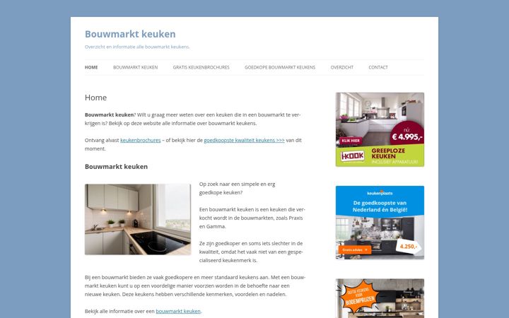 Ekrānuzņēmums no bouwmarktkeuken.nl