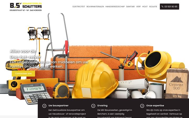 Screenshot of bouwmaterialenschutters.be
