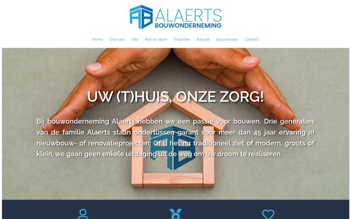 Screenshot of bouwondernemingalaerts.be