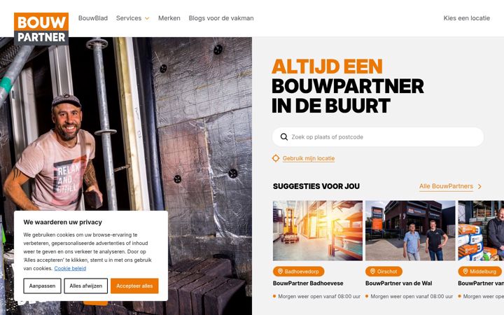 Screenshot of bouwpartner.com