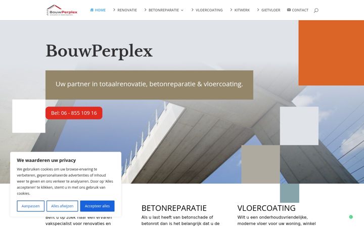 Screenshot of bouwperplex.nl