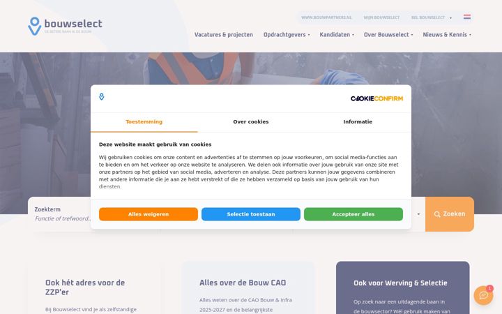 Skärmbild av bouwselect.nl