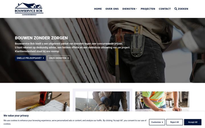 Screenshot of bouwservicebob.nl