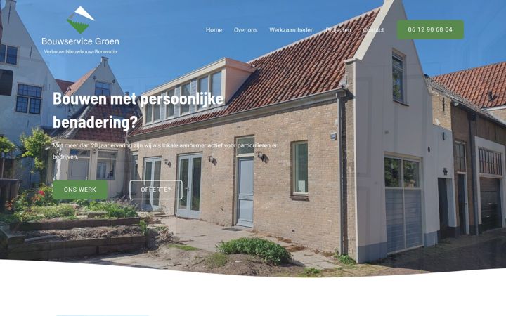 Skärmbild av bouwservicegroen.nl