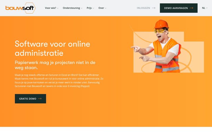 Screenshot of bouwsoft.be