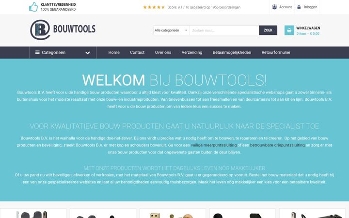 Snímek obrazovky bouwtoolswebshop.nl