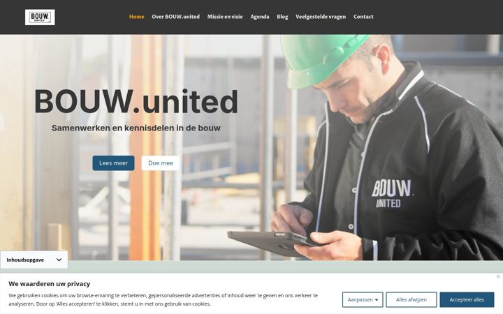 Screenshot of bouwunited.nl