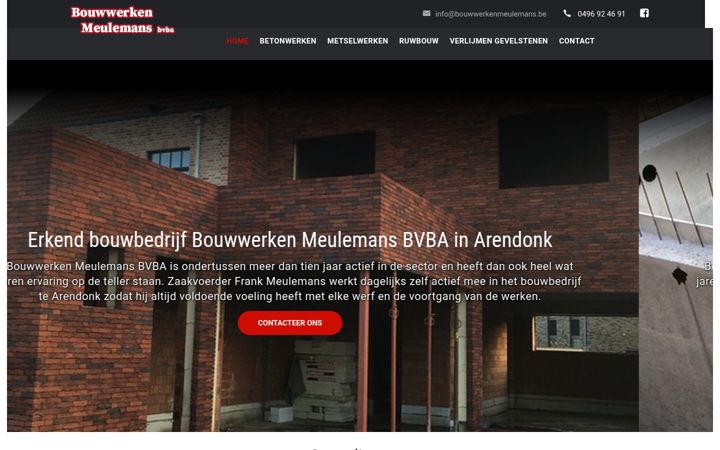 Screenshot of bouwwerkenmeulemans.be