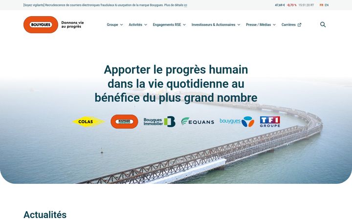 Screenshot of bouygues.com