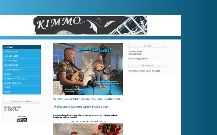 Screenshot of bouzouki.fi