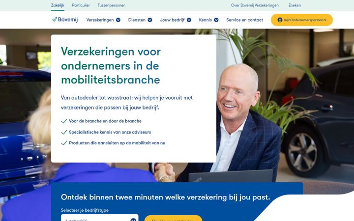 Screenshot of bovemij.nl