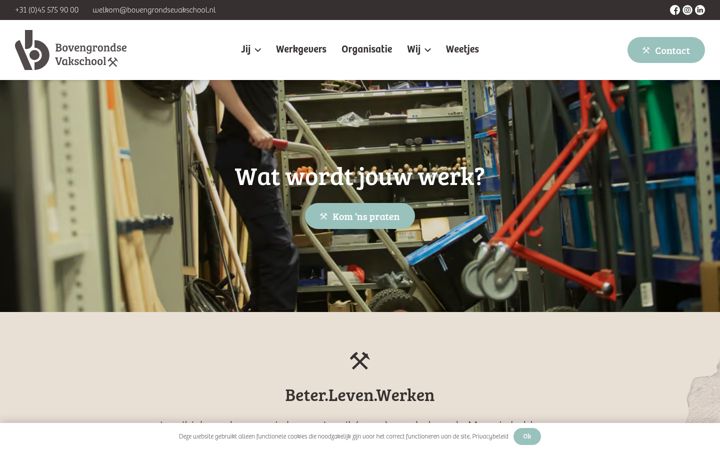 Screenshot of bovengrondsevakschool.nl