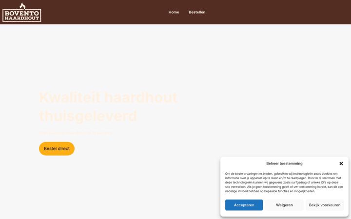 Screenshot of bovento-haardhout.nl