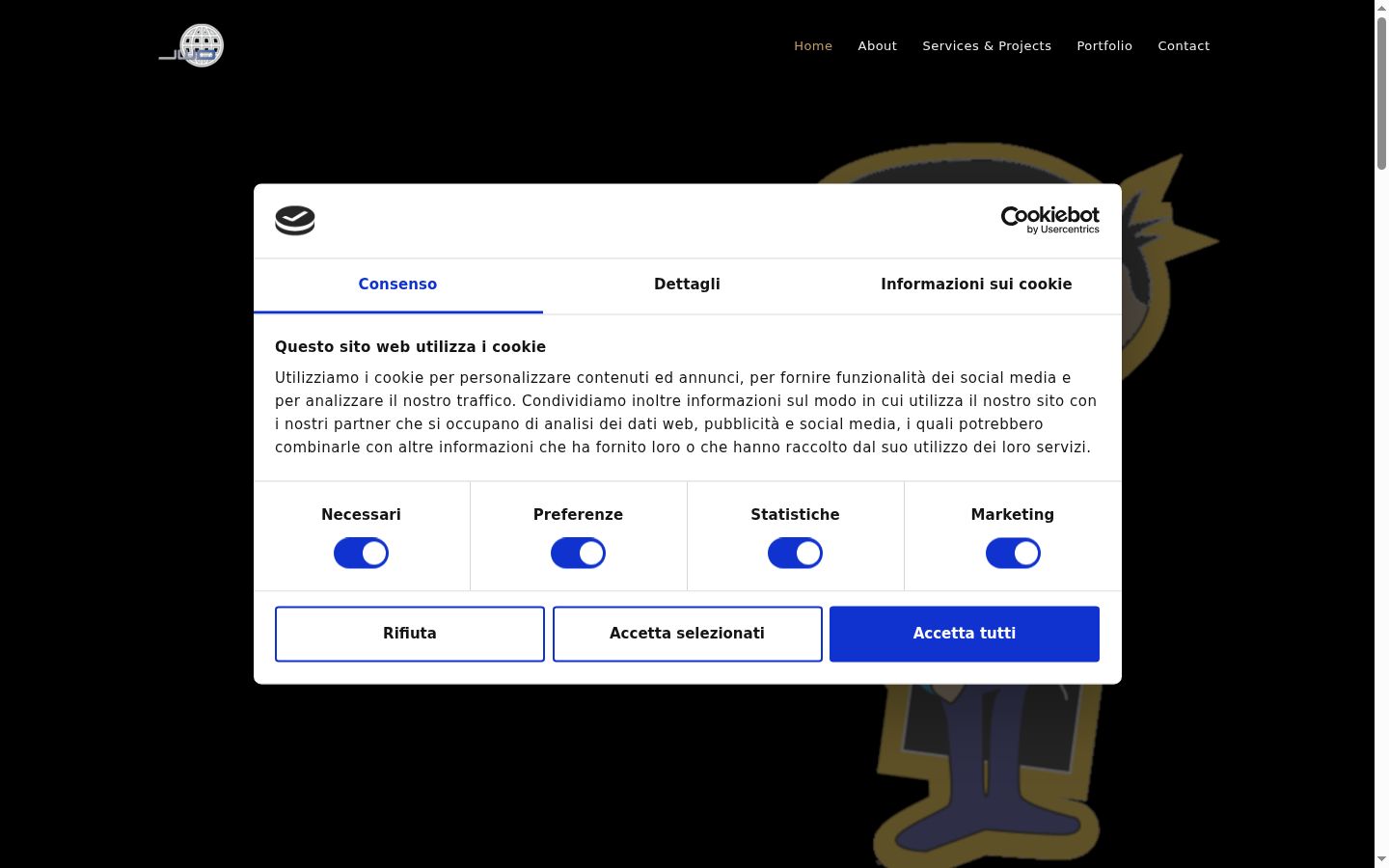 Captura de pantalla del banner de consentimiento mostrado antes de cualquier interacción
