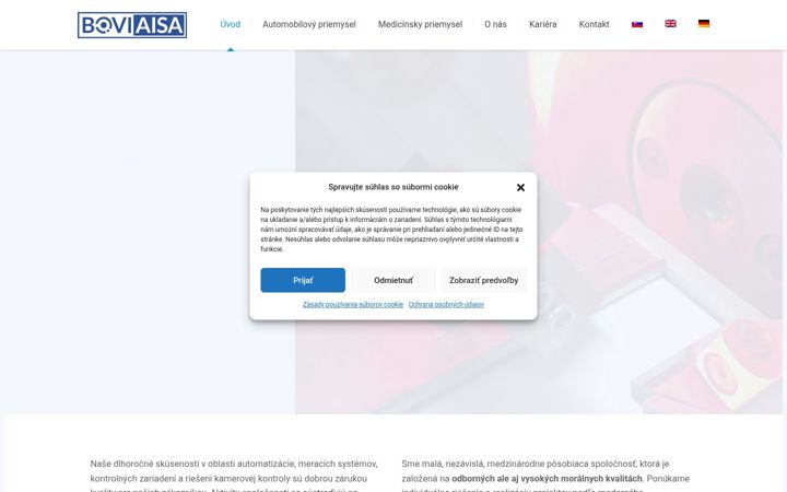 Screenshot of boviaisa.sk