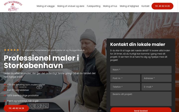 Screenshot of bovimaler.dk