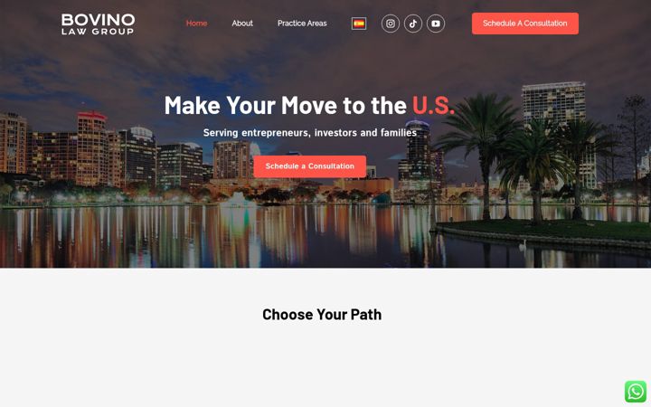 Screenshot of bovinolawgroup.com