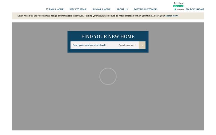 Skærmbillede af bovishomes.co.uk
