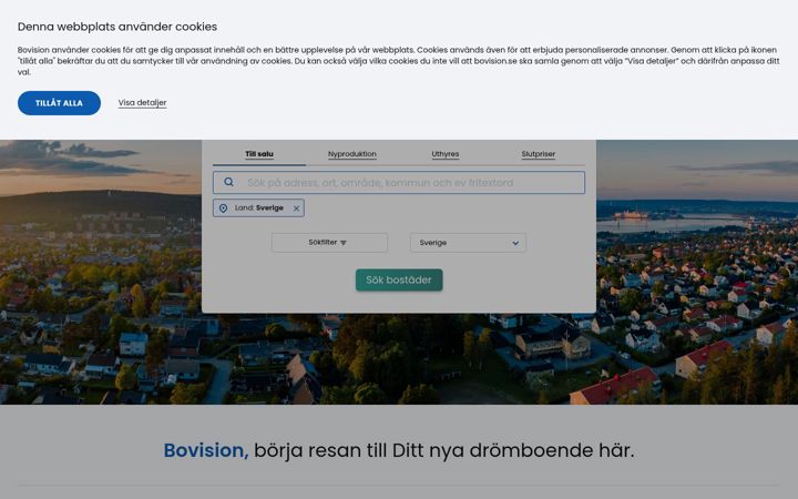 Screenshot of bovision.se