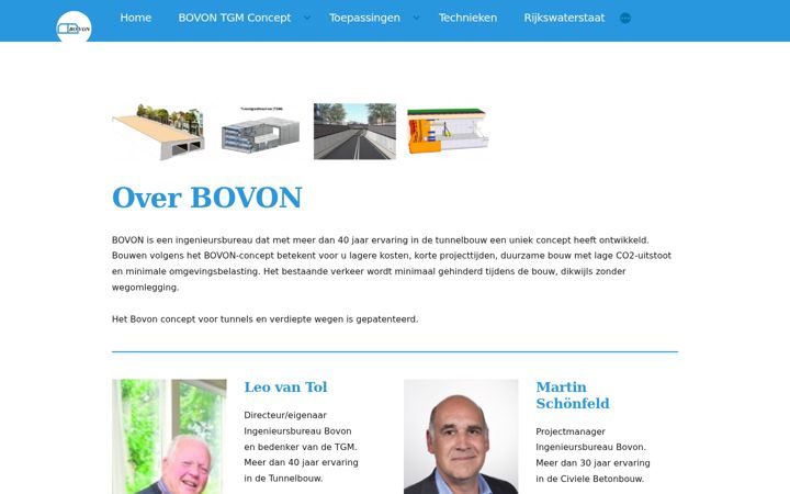 Screenshot of bovon.nl