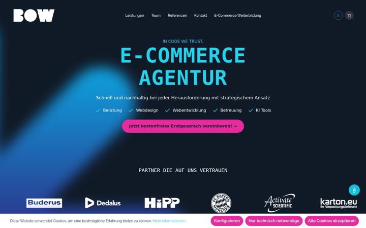 Screenshot of bow-agentur.de