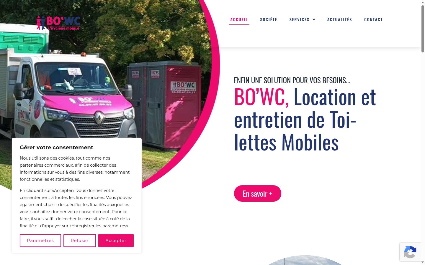 Screenshot van de toestemmingsbanner zoals getoond vóór enige interactie
