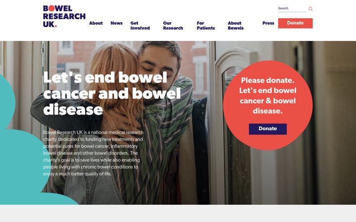 Screenshot of bowelresearchuk.org
