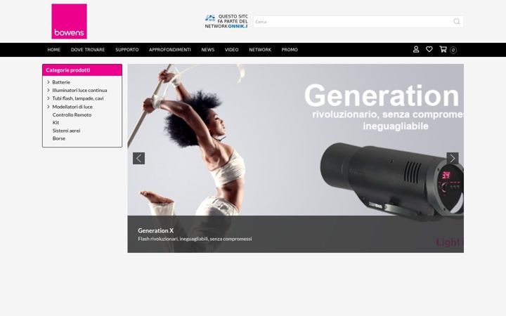 Screenshot of bowensitalia.it