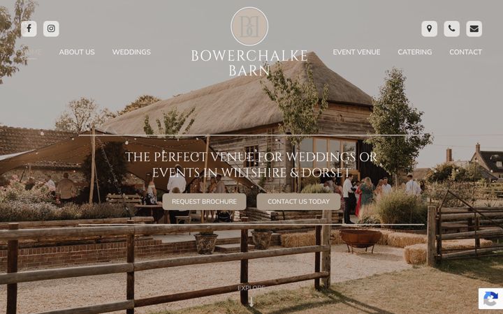Screenshot of bowerchalkebarn.com