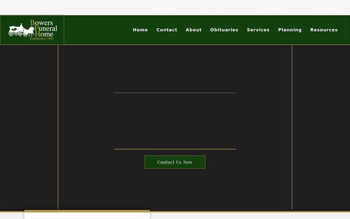 Screenshot of bowersfuneral.com