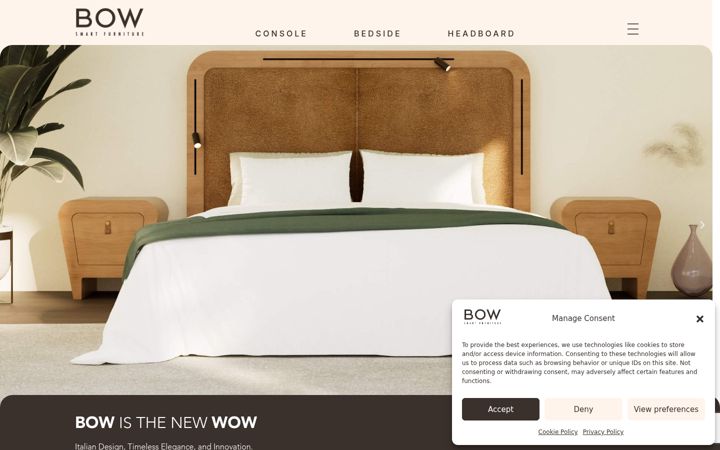 Screenshot of bowfurniture.com