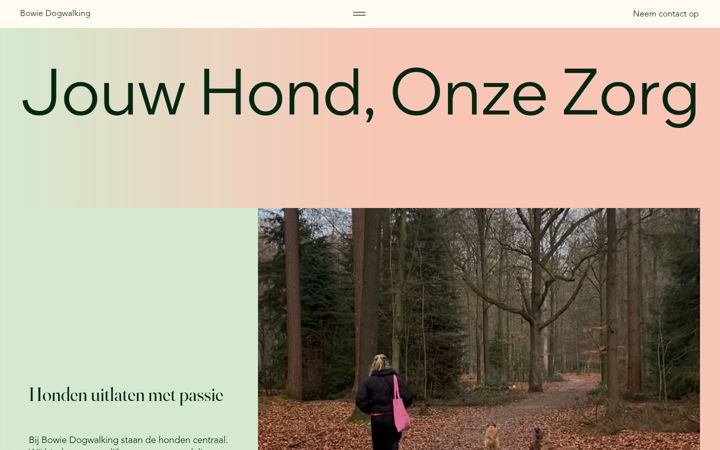 Snímek obrazovky bowiedogwalking.be