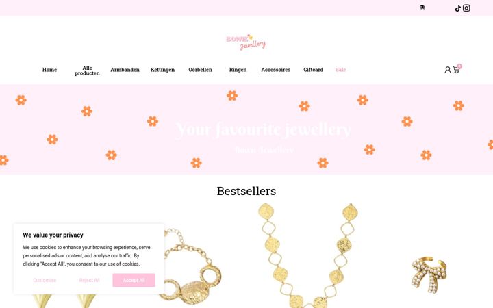 Screenshot of bowiejewellery.nl