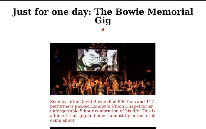Screenshot of bowiejustforoneday.com