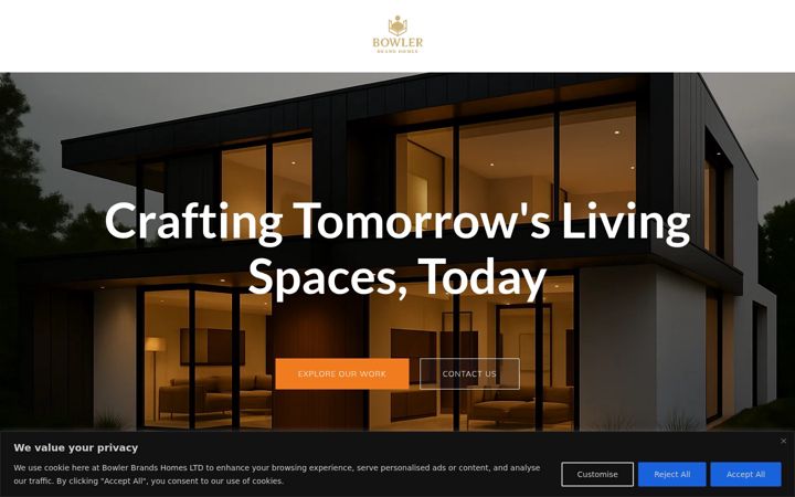 Zrzut ekranu bowlerbrandhomes.co.uk