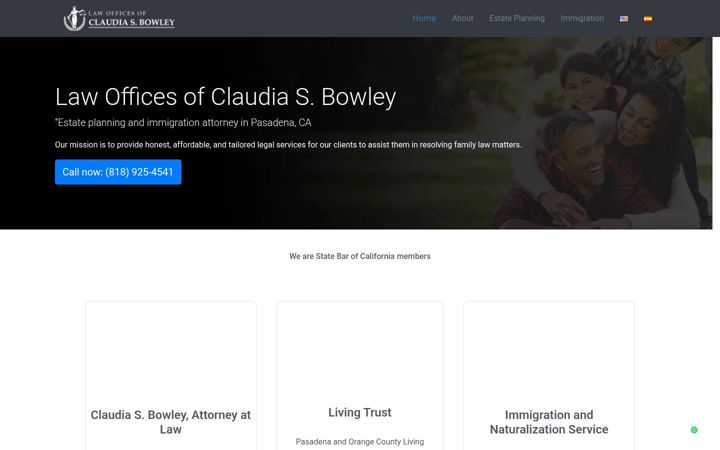 Screenshot of bowleylaw.com