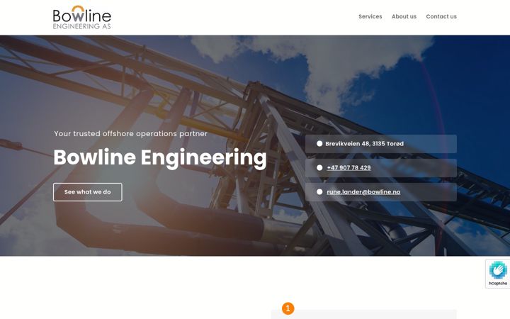 Screenshot of bowline.no