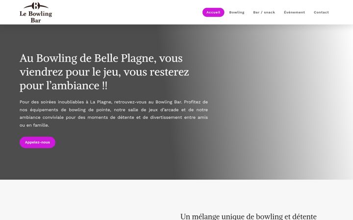 Screenshot of bowling-la-plagne.fr