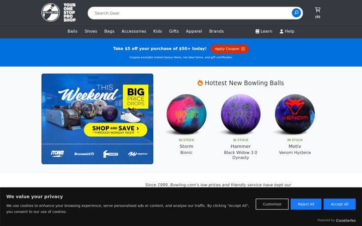 Screenshot of bowling.com