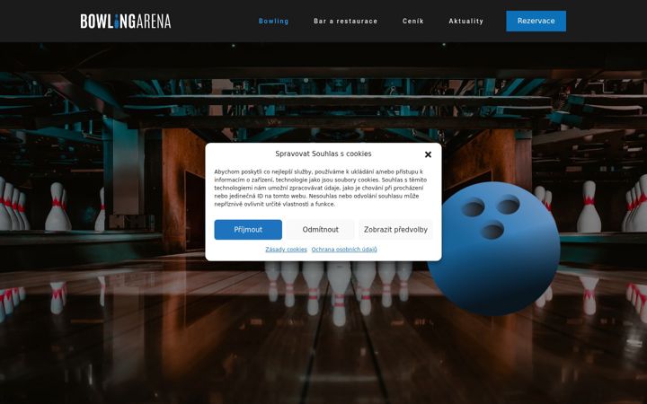 Screenshot of bowlingarena.cz