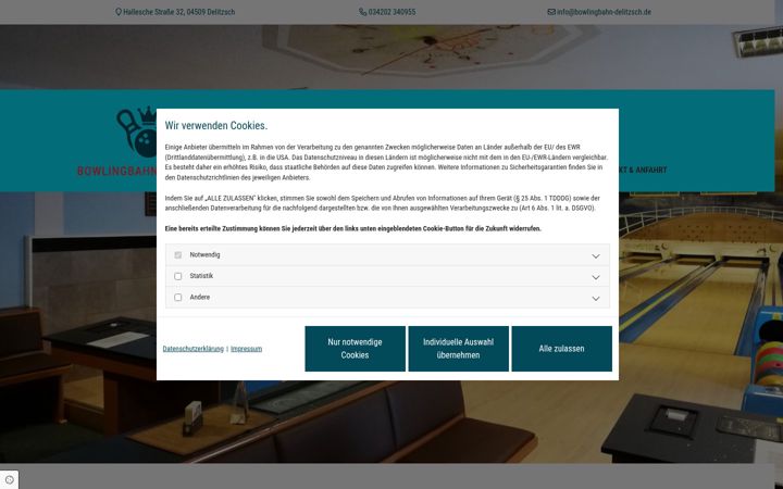 Screenshot of bowlingbahn-delitzsch.de