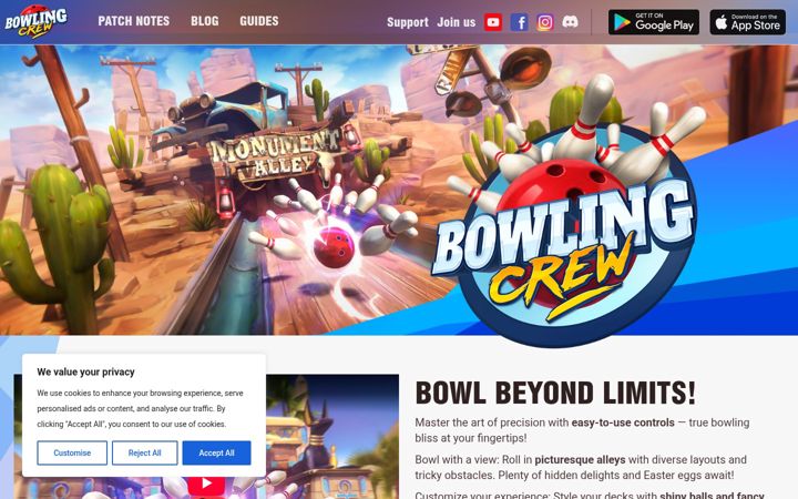 Screenshot of bowlingcrew.com
