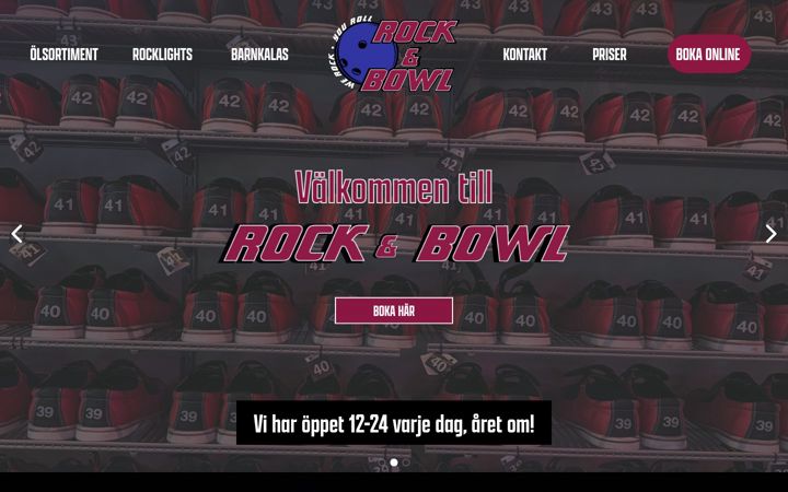 Screenshot of bowlinghallen.se