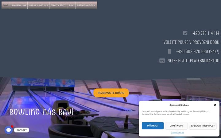 Screenshot of bowlinghrusovany.cz