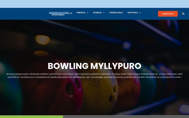 Captura de ecrã de bowlingmyllypuro.fi