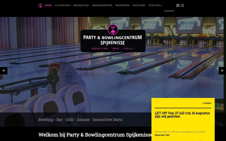 Screenshot of bowlingspijkenisse.nl