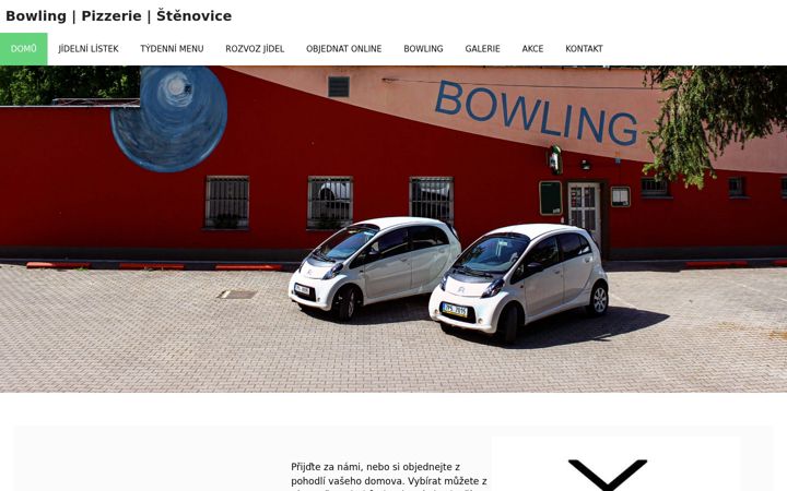 Zrzut ekranu bowlingstenovice.cz